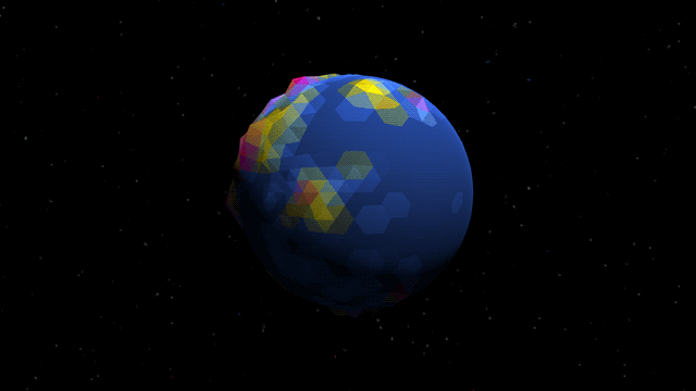 Procedural Planet - Red Atmosphere Fade In GIF