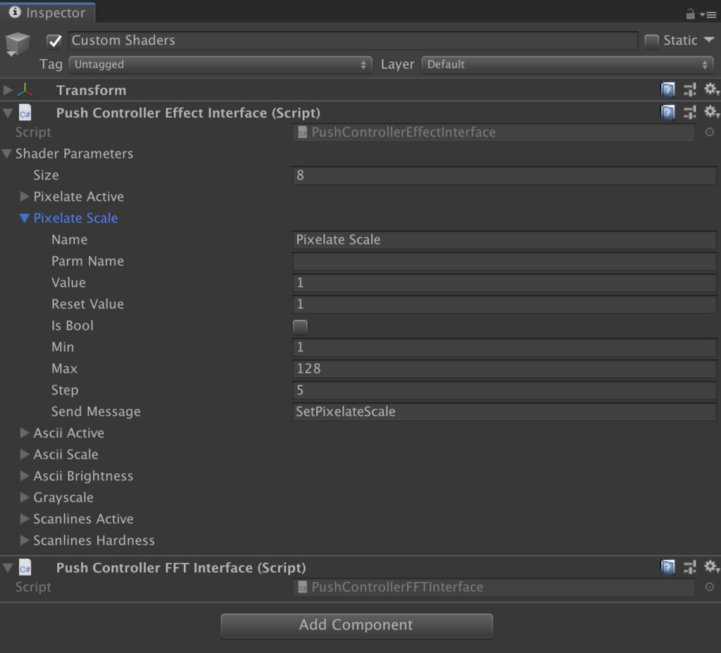 PushVFX Internal Shader Effect Config