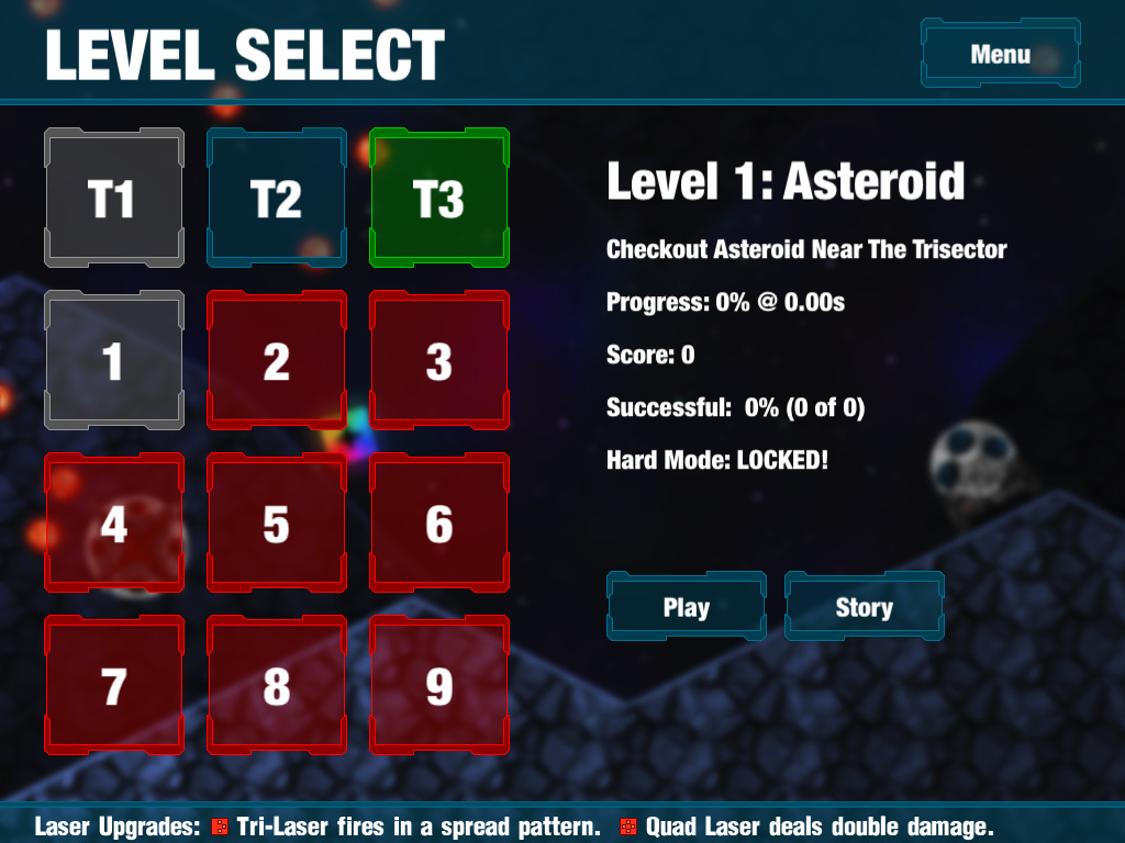 Trisector v1.0.5 : New Level Select UI