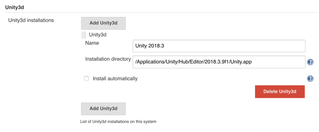 Jenkins Unity Setup